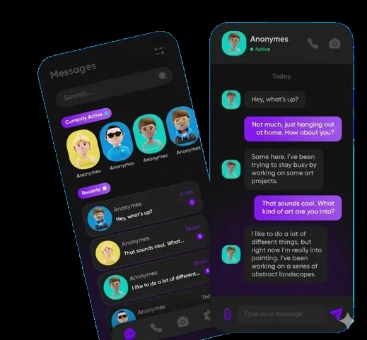 OmegleVC video chat features and controls